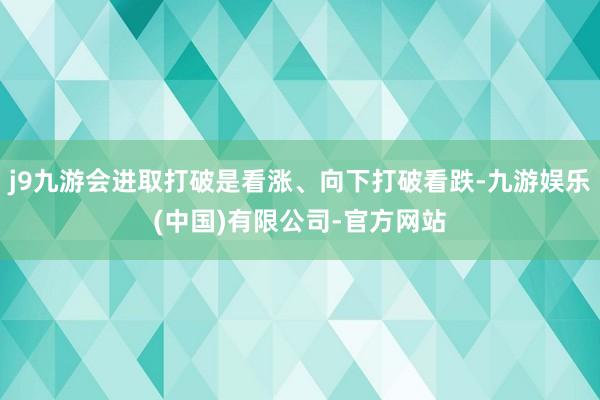 j9九游会进取打破是看涨、向下打破看跌-九游娱乐(中国)有限公司-官方网站