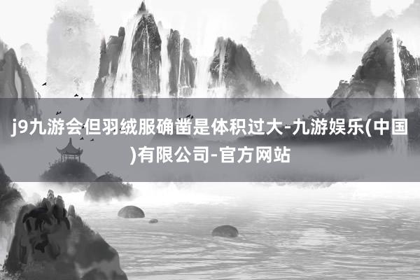 j9九游会但羽绒服确凿是体积过大-九游娱乐(中国)有限公司-官方网站