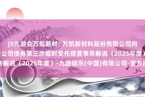 j9九游会万凯新材: 万凯新材料股份有限公司向不特定对象刊行可调整公司债券第三次临时受托措置事务解说（2025年度）-九游娱乐(中国)有限公司-官方网站